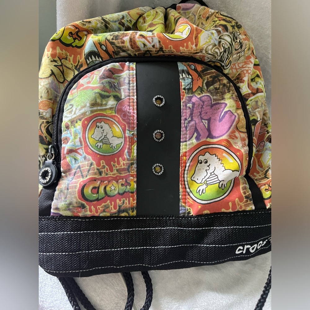RARE CROCS AUTHENTIC SKATER BAG DRAWSTRING BACKPACK
